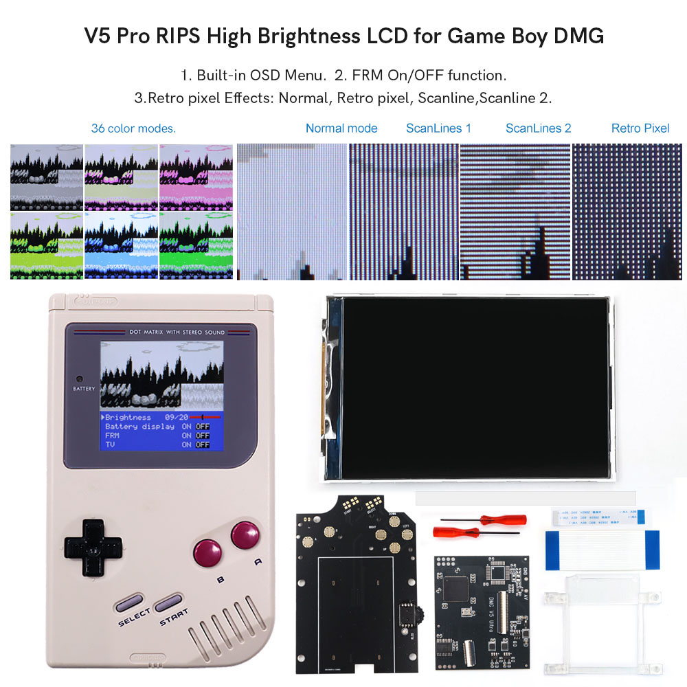 Vintage Game Collection - HISPEEDIDO GB Dmg V5 Pro 36컬러