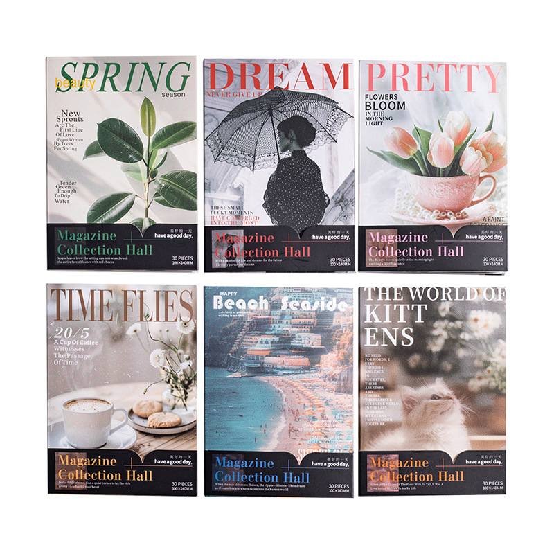 1팩/3팩 잡지 컬렉션 시리즈 빈티지 소재 책 6가지  - Vintage Collectible Magazines 리뷰 및 가격