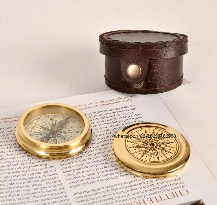 인도산 황동 빈티지 가죽 케이스 고정밀 민감한 나침반  - Collectible Vintage Tools 리뷰 및 가격