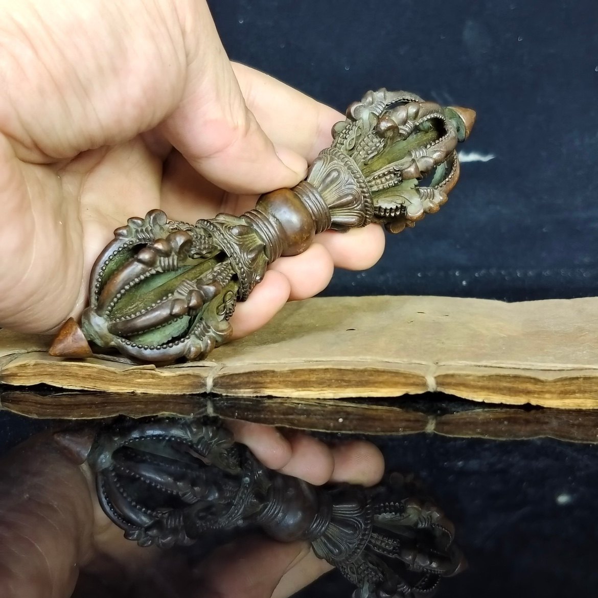 티베트 탄트라 8줄 바즈라 마사지봉 골동품 스타일 청동 - Collectible Vintage Tools 리뷰 및 가격