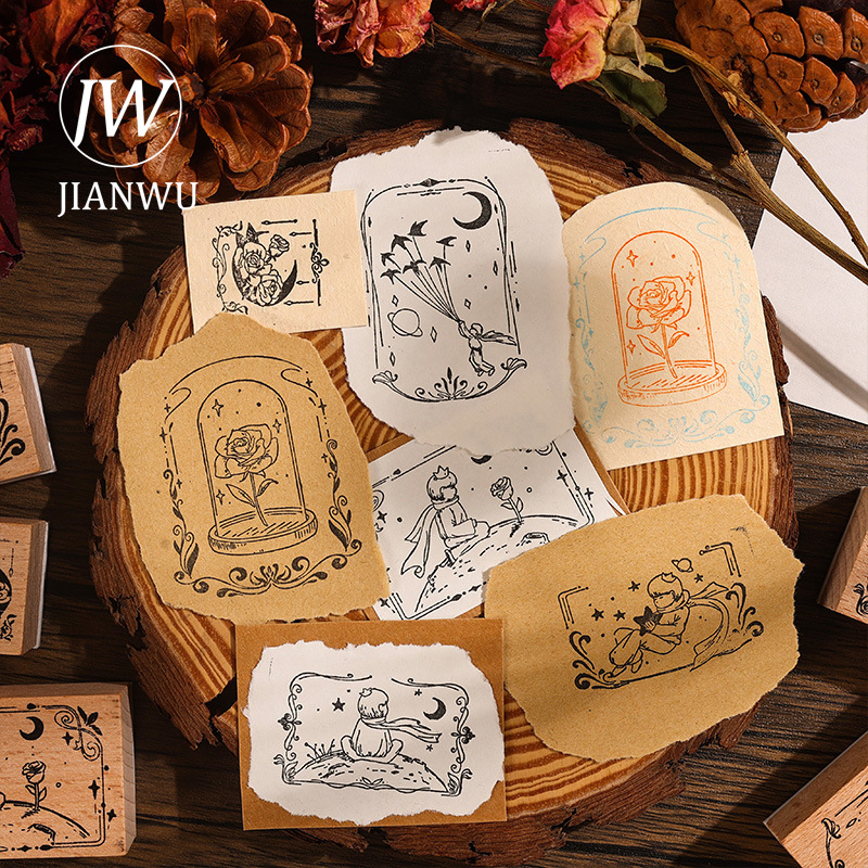 JIANWU 로즈 프린스 시리즈 빈티지 나무 고무 스탬 - Vintage Collectible Magazines 리뷰 및 가격