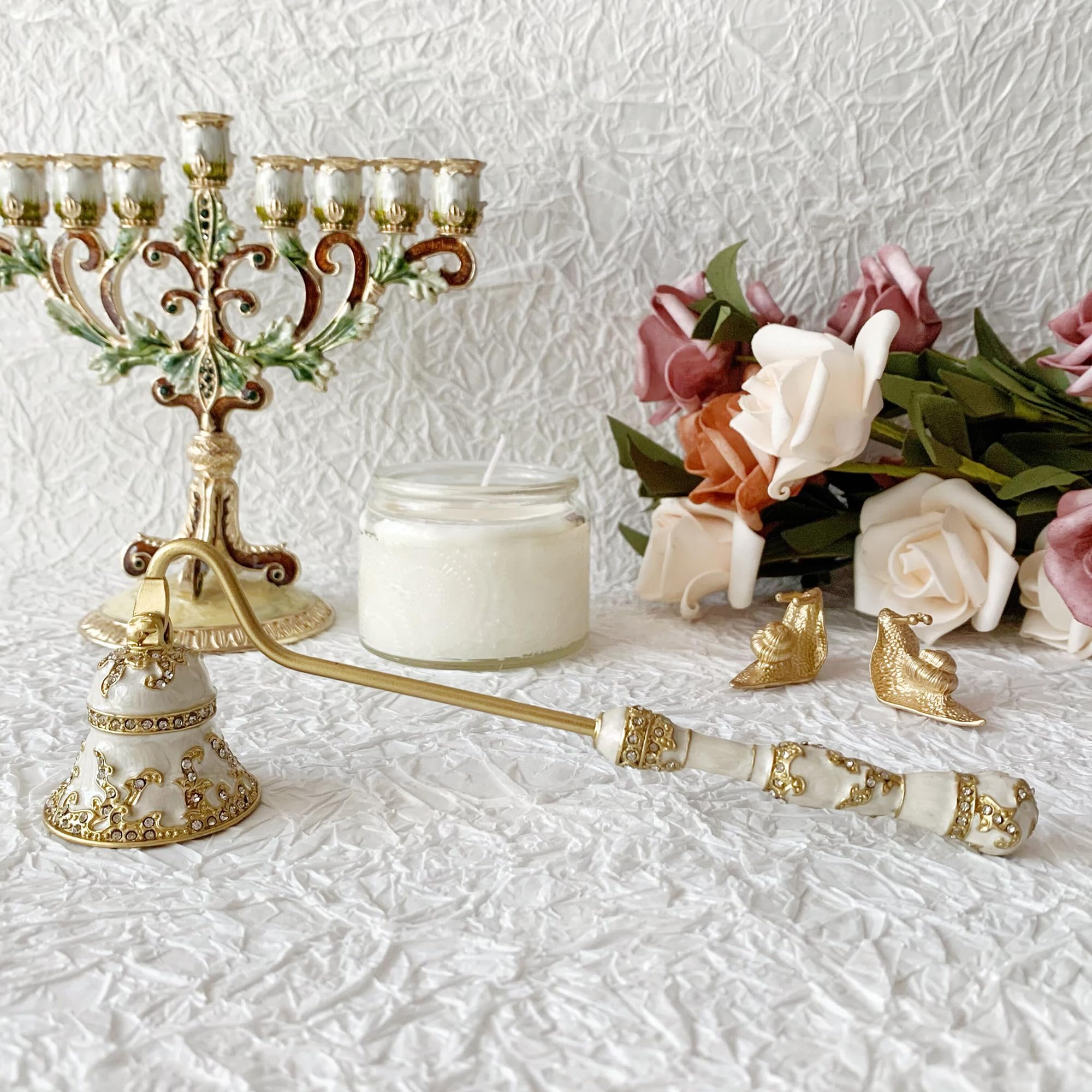 럭셔리 메노라 캔들 스너퍼 벨 에나멜 플로럴 디자인 소 - Collectible & Vintage Dolls For Wedding 리뷰 및 가격