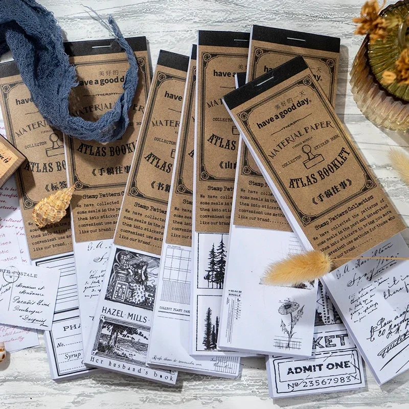 20개 빈티지 스탬프 일러스트 스티커북 잡화 컬렉션 시 - Vintage Collectible Magazines 리뷰 및 가격